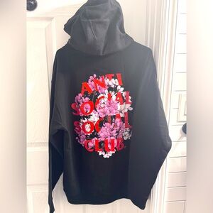BRAND NEW! ANTI SOCIAL SOCIAL CLUB HOODIE BLACK W/ FLORA PRINT SIZE MEDIUM